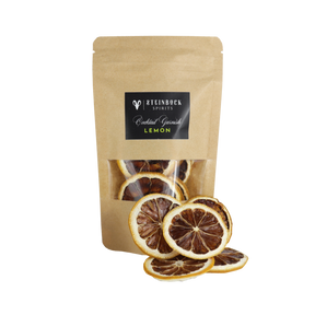getrocknete Zitronenscheiben als Cocktail Garnish von Steinbock Spirits
