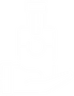 Icon einer Flasche auf einer Hand
